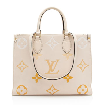 Louis Vuitton Giant Monogram Empreinte By The Pool Onthego MM Tote (SHF-iNMB0S)