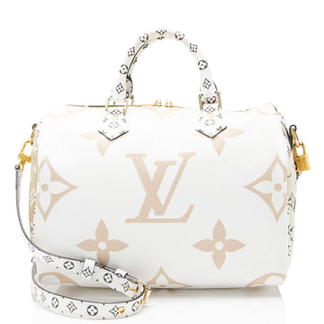Louis Vuitton Limited Edition Giant Monogram Canvas Speedy Bandouliere 30 Satchel