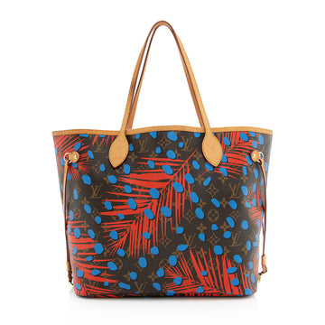 Louis Vuitton Limited Edition Jungle Dots Monogram Canvas Neverfull MM Tote (SHF-20094)