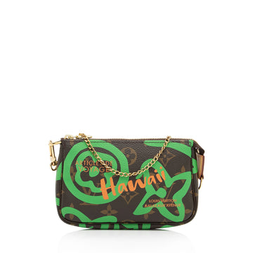 Louis Vuitton Limited Edition Monogram Canvas Tahitienne Hawaii Mini Pochette Accessoires (SHF-zIuDV5)