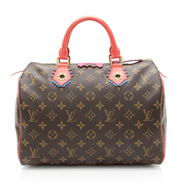Louis Vuitton Limited Edition Monogram Canvas Totem Speedy 30 Satchel