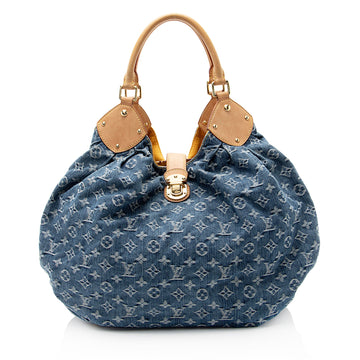 Louis Vuitton Limited Edition Monogram Denim XL Hobo (SHF-nzZZU8)