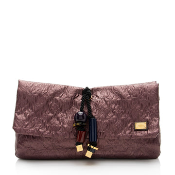 Louis Vuitton Limited Edition Monogram Limelight African Queen Clutch (SHF-DkA8d9)