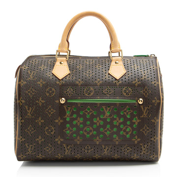 Louis Vuitton Limited Edition Monogram Perforated Speedy 30 Satchel