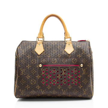 Louis Vuitton Limited Edition Monogram Perforated Speedy 30 Satchel