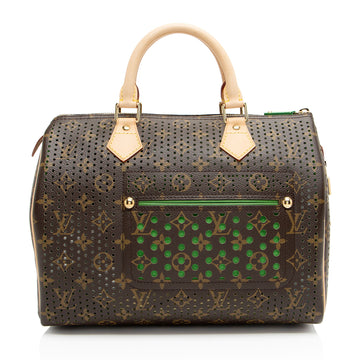 Louis Vuitton Limited Edition Monogram Perforated Speedy 30 Satchel