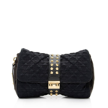 Louis Vuitton Limited Edition Monogram Satin Leather Coquette Pochette Clutch (SHF-jITFo4)