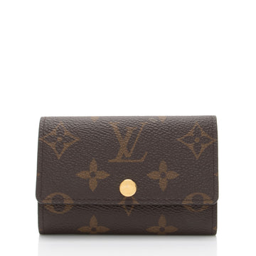 Louis Vuitton Monogram Canvas 6 Key Holder (SHF-pflN6a)