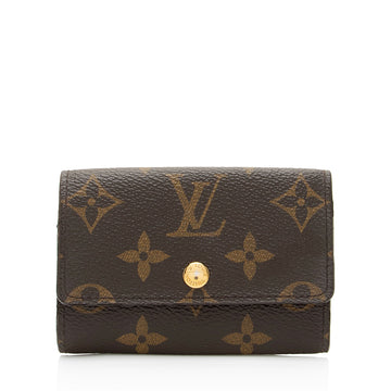 Louis Vuitton Monogram Canvas 6 Key Holder (SHF-WUH2uS)