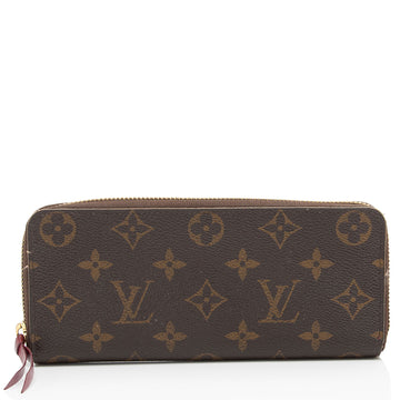 Louis Vuitton Monogram Canvas Clemence Wallet (SHF-5oPTMs)