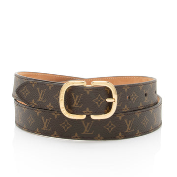 Louis Vuitton Mini Monogram Canvas Double Buckle Belt - Size 36 / 90 (SHF-57IT4I)