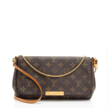 Louis Vuitton Monogram Canvas Favorite MM Shoulder Bag (SHF-pBpiVp)