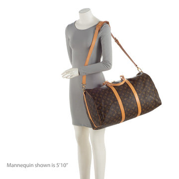 Louis Vuitton  Monogram Canvas Keepall Bandouliere 50 Duffle Bag (SHF-geZCJA)