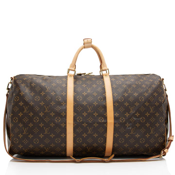 Louis Vuitton Monogram Canvas Keepall Bandouliere 60 Duffle Bag (SHF-4fYsK1)