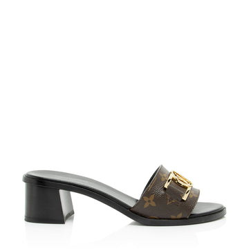 Louis Vuitton Monogram Canvas Lock It Mules - Size 9 / 39