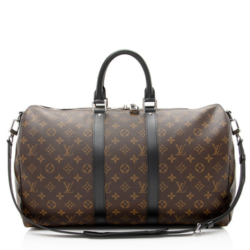 Louis Vuitton Monogram Canvas Macassar Keepall Bandouliere 45 Duffle
