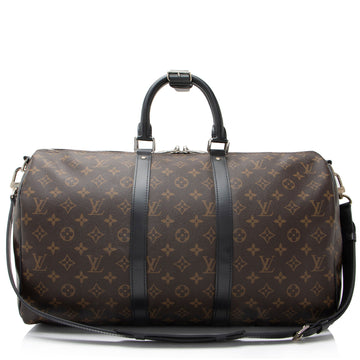 Louis Vuitton Monogram Canvas Macassar Keepall Bandouliere 45 Duffle