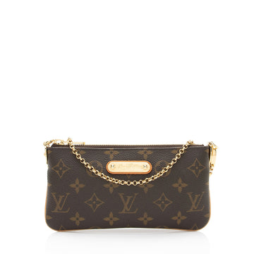 Louis Vuitton Monogram Canvas Milla MM Pochette (SHF-5uMDHD)