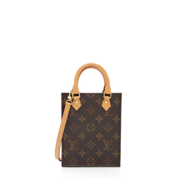 Louis Vuitton Monogram Canvas Petit Sac Plat Shoulder Bag (SHF-XKuDno)