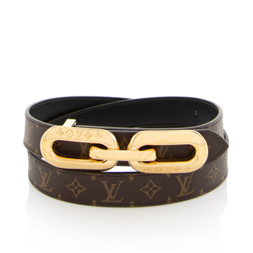 Louis Vuitton Monogram Canvas Reversible Edge Belt - Size 32 / 80 (SHF-Dqbc0z)