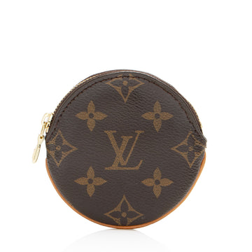 Louis Vuitton Monogram Canvas Round Coin Pouch (SHF-NOVcO2)
