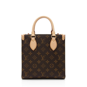 Louis Vuitton Monogram Canvas Sac Plat BB Tote (SHF-7Hiogv)