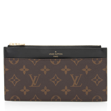 Louis Vuitton Monogram Canvas Slim Purse Wallet (SHF-uSOVP9)
