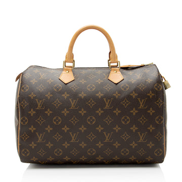 Louis Vuitton Monogram Canvas Speedy 35 Satchel