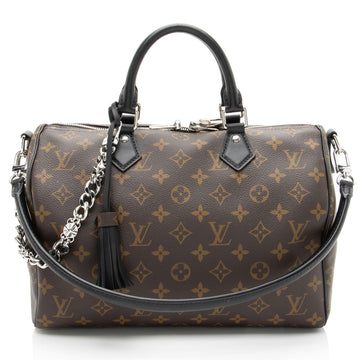 Louis Vuitton Monogram Canvas Speedy Dark 30 Satchel