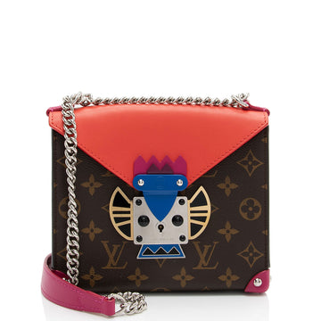 Louis Vuitton Monogram Canvas Totem Mask PM Pochette Bag (SHF-Ys9ktz)