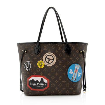 Louis Vuitton Monogram Canvas World Tour Neverfull MM Tote (SHF-21977)
