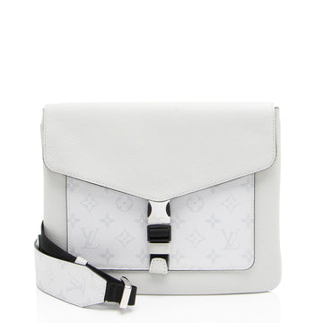 Louis Vuitton Monogram Chalk Taiga Leather Outdoor Flap Messenger