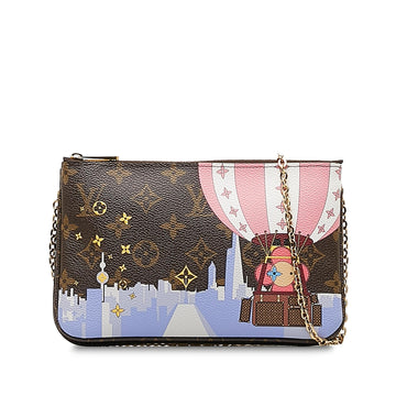 Louis Vuitton Monogram Double Zip Pochette Illustre Vivienne Shanghai (SHG-w5QTIp)