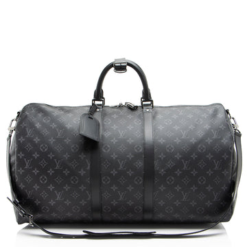 Louis Vuitton Monogram Eclipse Keepall Bandouliere 55 Duffle