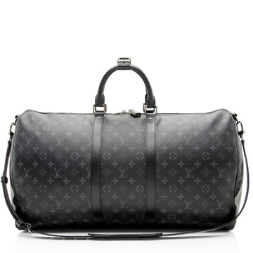 Louis Vuitton Monogram Eclipse Keepall Bandouliere 55 Duffle