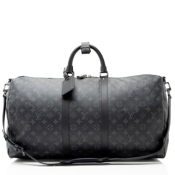 Louis Vuitton Monogram Eclipse Keepall Bandouliere 55 Duffle