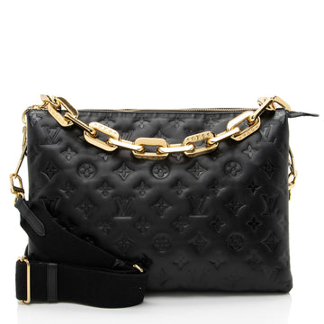 Louis Vuitton Monogram Embossed Lambskin Coussin MM Shoulder Bag