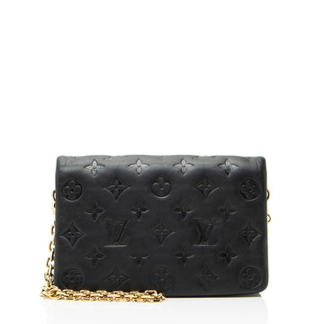 Louis Vuitton Monogram Embossed Lambskin Coussin Pochette