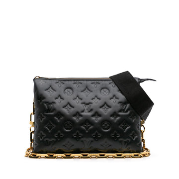 Louis Vuitton Monogram Embossed Puffy Lambskin Coussin PM