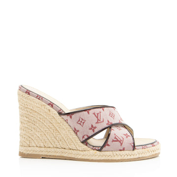 Louis Vuitton Monogram Idylle Espadrille Wedges - Size 6.5 / 36.5