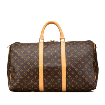 Louis Vuitton Monogram Keepall 50 (SHG-SIdpGk)