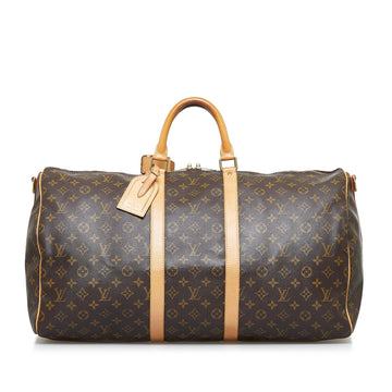 Louis Vuitton Monogram Keepall Bandouliere 55 (SHG-y4mnYh)