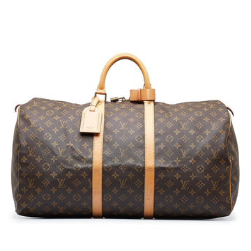 Louis Vuitton Monogram Keepall Bandouliere 55 (SHG-KBTq2a)