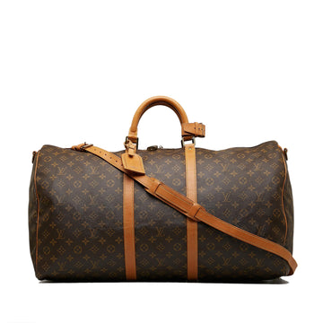 Louis Vuitton Monogram Keepall Bandouliere 60 (SHG-PBLMRM)