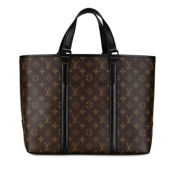 Louis Vuitton Monogram Macassar Week-End Tote PM (SHG-x7YkxE)
