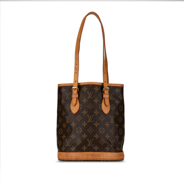 Louis Vuitton Monogram Petit Bucket (SHG-wNbkas)