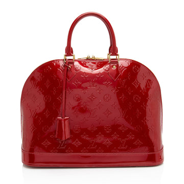 Louis Vuitton Monogram Vernis Alma GM Satchel (SHF-XIA8xV)