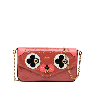 Louis Vuitton Monogram Vernis Pochette Felicie Valentine Dog (SHG-nUf2OF)
