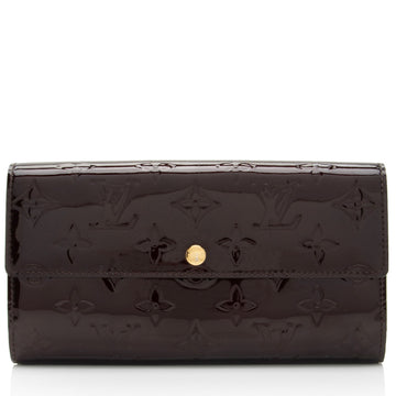 Louis Vuitton Monogram Vernis Sarah Wallet (SHF-U8GsUh)