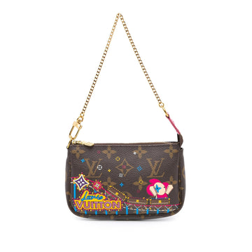 Louis Vuitton Monogram Vivienne Christmas Print Mini Pochette Accessoires